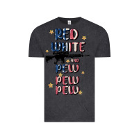 Vintage Black red white and pew pew pew Vintage Tee - MaliasSmallBusiness