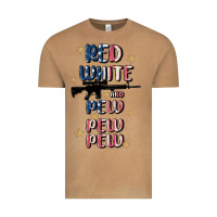 Vintage Camel red white and pew pew pew Vintage Tee - MaliasSmallBusiness