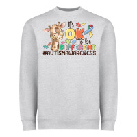 Heather Grey its ok to be different Heavyweight Sweatshirt - MaliasSmallBusiness