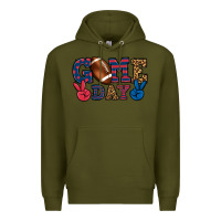 Army Green Game day red and blue Premium Hoodie - HowdyJamesFarm