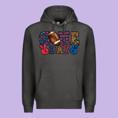 Game Day Red And Blue Premium Hoodie Designed By Howdyjamesfarm