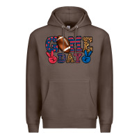 Coffee Game day red and blue Premium Hoodie - HowdyJamesFarm