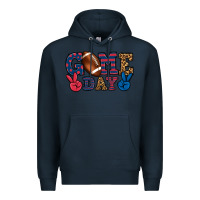 Navy Game day red and blue Premium Hoodie - HowdyJamesFarm