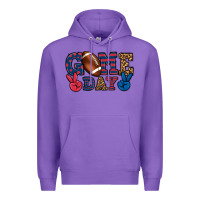 Purple Game day red and blue Premium Hoodie - HowdyJamesFarm