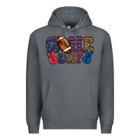 Rock Game day red and blue Premium Hoodie - HowdyJamesFarm