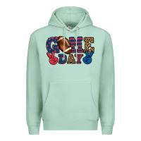 Seafoam Game day red and blue Premium Hoodie - HowdyJamesFarm