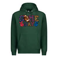 Sports Green Game day red and blue Premium Hoodie - HowdyJamesFarm