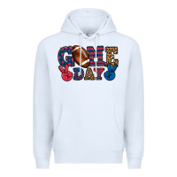 White Game day red and blue Premium Hoodie - HowdyJamesFarm