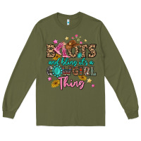 Army Green boots and bling it's a cowgirl thing Long Sleeve Tee - MaliasSmallBusiness