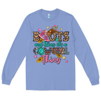 Colony Blue boots and bling it's a cowgirl thing Long Sleeve Tee - MaliasSmallBusiness