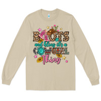Mushroom boots and bling it's a cowgirl thing Long Sleeve Tee - MaliasSmallBusiness