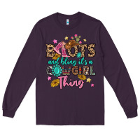 Plum boots and bling it's a cowgirl thing Long Sleeve Tee - MaliasSmallBusiness