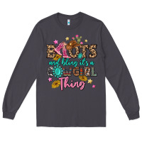 Smoke boots and bling it's a cowgirl thing Long Sleeve Tee - MaliasSmallBusiness