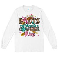 White boots and bling it's a cowgirl thing Long Sleeve Tee - MaliasSmallBusiness