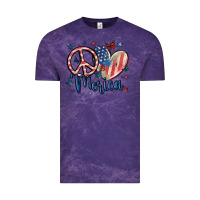 Cloud Purple peace love 'merica Vintage Tee - MaliasSmallBusiness