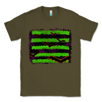 Army Green halloween with bat backround Classic Tee - RanaPortraitStore