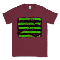 Burgundy halloween with bat backround Classic Tee - RanaPortraitStore