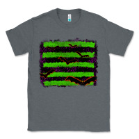 Charcoal Heather halloween with bat backround Classic Tee - RanaPortraitStore