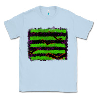 Dusty Blue halloween with bat backround Classic Tee - RanaPortraitStore