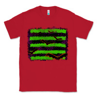 Red halloween with bat backround Classic Tee - RanaPortraitStore