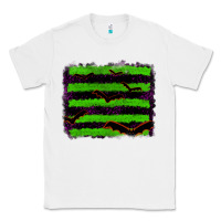 White halloween with bat backround Classic Tee - RanaPortraitStore