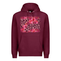 Burgundy valentine's day roses leopard background Premium Hoodie - JahusDesignShop