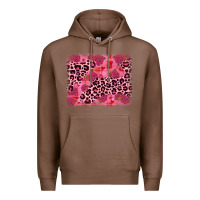 Chestnut valentine's day roses leopard background Premium Hoodie - JahusDesignShop