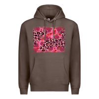 Coffee valentine's day roses leopard background Premium Hoodie - JahusDesignShop