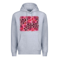 Heather Grey valentine's day roses leopard background Premium Hoodie - JahusDesignShop