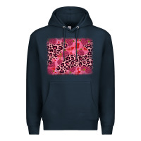 Navy valentine's day roses leopard background Premium Hoodie - JahusDesignShop