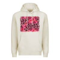 Oatmeal Heather valentine's day roses leopard background Premium Hoodie - JahusDesignShop
