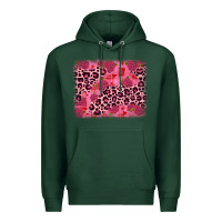 Sports Green valentine's day roses leopard background Premium Hoodie - JahusDesignShop
