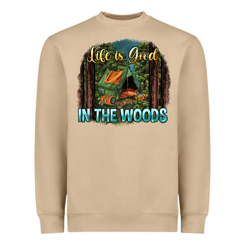 Life Is Good In The Woods Heavyweight Sweatshirt by NancyCooperArtShop | Teevron