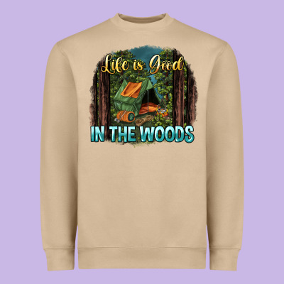 Life Is Good In The Woods Heavyweight Sweatshirt Designed By Nancycooperartshop