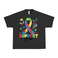 Pigment Black support squad autism Urban Heavy Tee - MaliasSmallBusiness