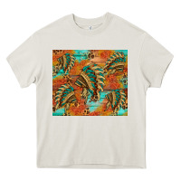 Cream indian headdress pattern tumbler Heavy Core Tee - HRA Design Shop