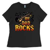 Black my dad rocks Ladies Tee - HRA Design Shop