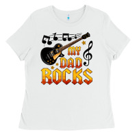 White my dad rocks Ladies Tee - HRA Design Shop
