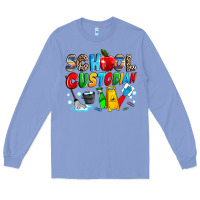 Colony Blue school custodian Long Sleeve Tee - NancyCooperArtShop