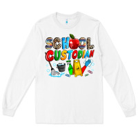 White school custodian Long Sleeve Tee - NancyCooperArtShop