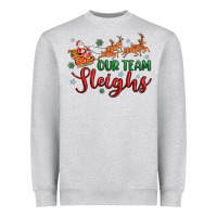 Heather Grey our team sleigh Heavyweight Sweatshirt - MaliasSmallBusiness