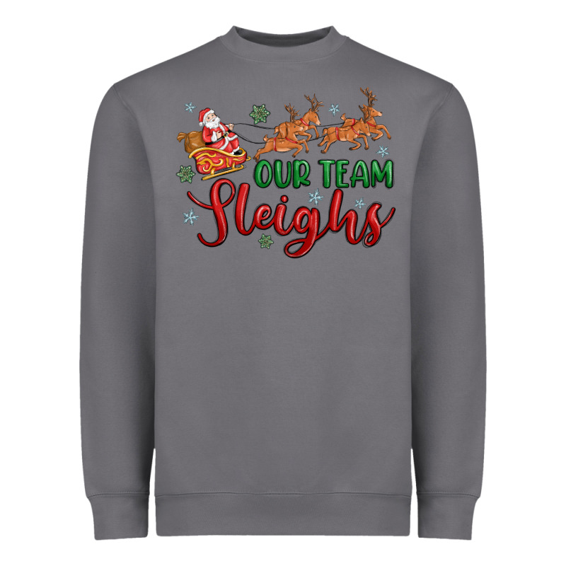 Our Team Sleigh Heavyweight Sweatshirt by MaliasSmallBusiness | Teevron