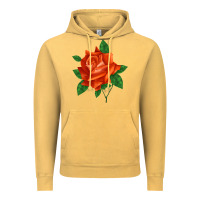 Vintage Mustard tropicana rose Vintage Hoodie - LillyAllenDesigns