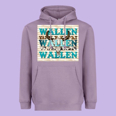 Wallen With Bull Skull Heavyweight Hoodie Designed By Tumblerdesignbyshophia