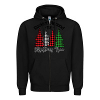 Black Rockin' Around The Christmas Tree Zipper Hoodie - Bettercallsaul