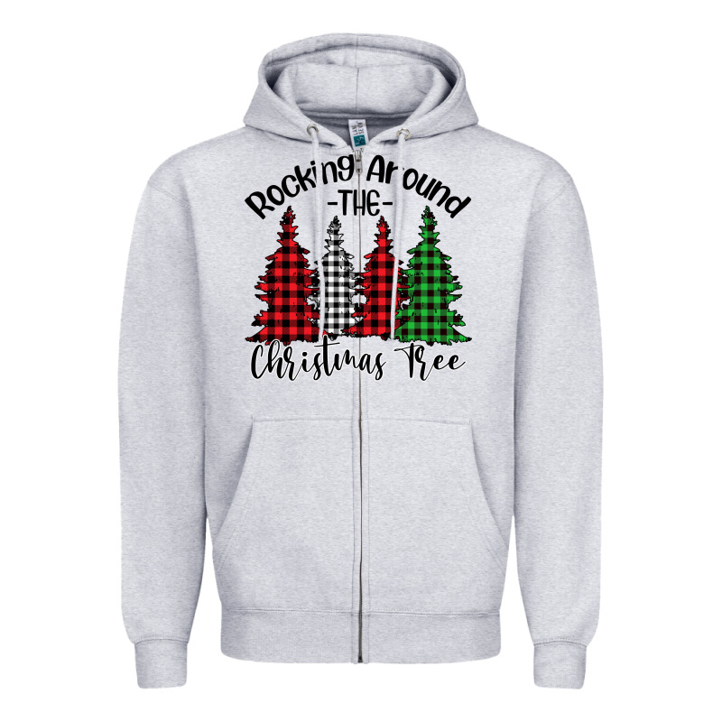 Rockin' Around The Christmas Tree Zipper Hoodie by Bettercallsaul | Teevron