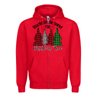 Red Rockin' Around The Christmas Tree Zipper Hoodie - Bettercallsaul