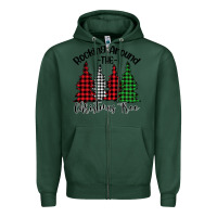 Sports Green Rockin' Around The Christmas Tree Zipper Hoodie - Bettercallsaul