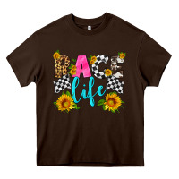Chocolate Brown race life Heavy Core Tee - HRA Design Shop