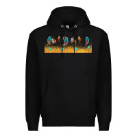 Black native American feathers Premium Hoodie - TumblerDesignByShophia